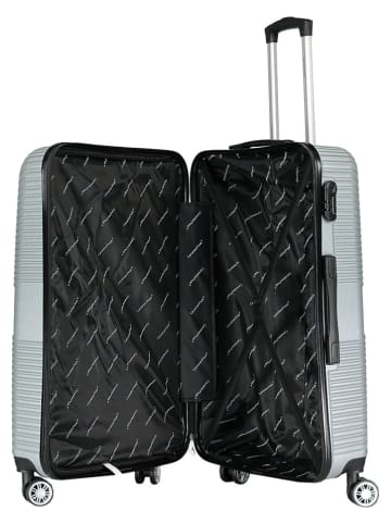 Canadian Peak 3-delige hardcase-trolleyset "Sorenteak" zilverkleurig