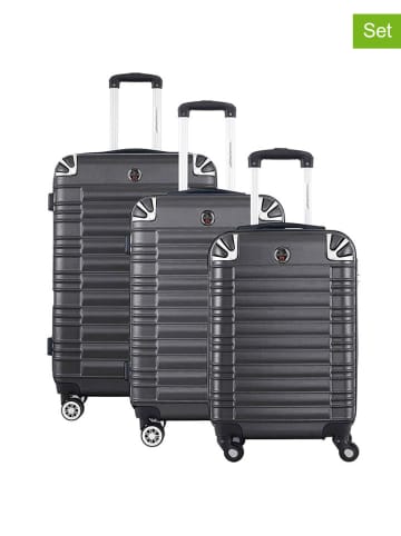 Canadian Peak 3tlg. Hardcase-Trolleyset "Sourcingeak" in Anthrazit