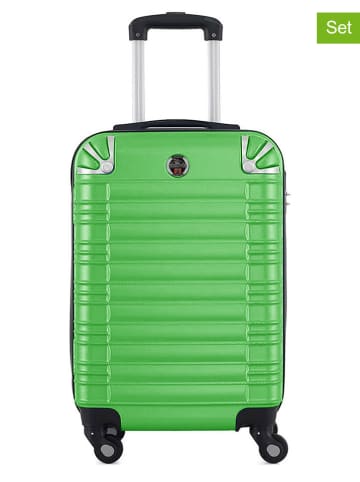 Canadian Peak 3tlg. Hardcase-Trolleyset "Sourcingeak" in Grün