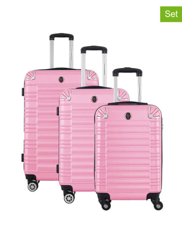 Canadian Peak 3tlg. Hardcase-Trolleyset "Sourcingeak" in Rosa
