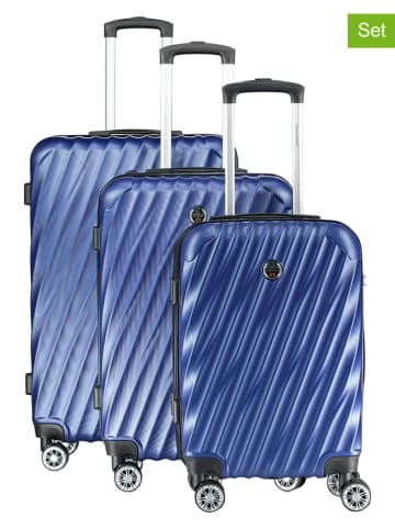 Canadian Peak 3tlg. Hardcase-Trolleyset "Swapeak" in Blau