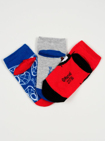 Spiderman 3er-Set: Socken "Spiderman" in Rot/ Grau/ Blau