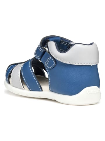 Geox Halbsandalen "Elthan" in Blau/ Weiß