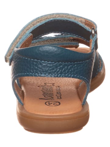 lamino Leren sandalen blauw