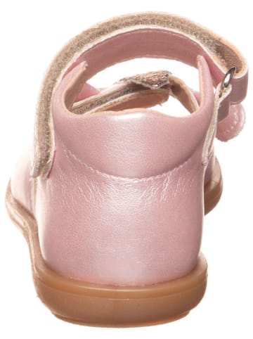 lamino Leren sandalen lichtroze