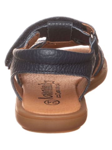 lamino Leren sandalen donkerblauw