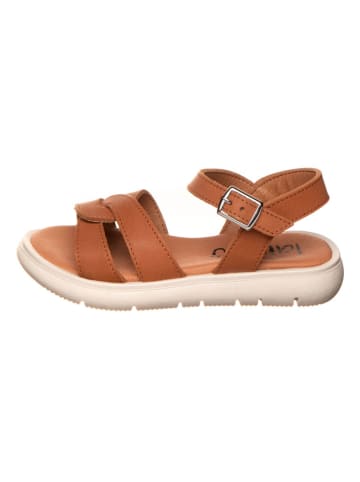 lamino Leren sandalen lichtbruin