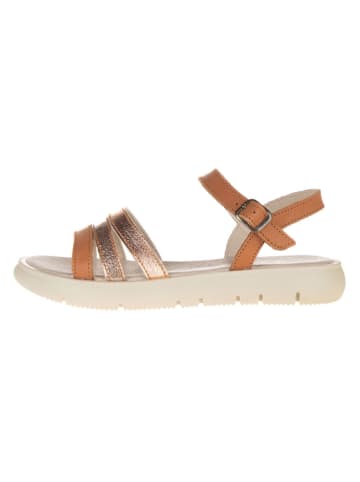 lamino Leder-Sandalen in Hellbraun