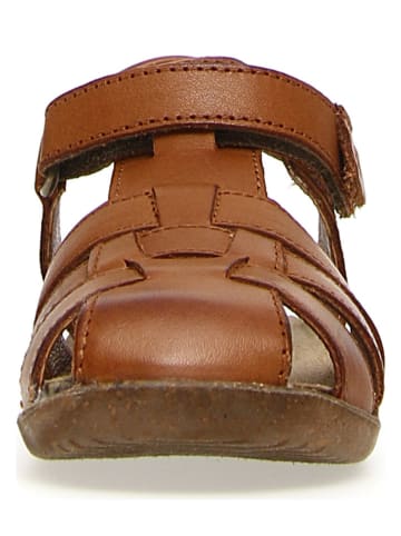 Naturino Skórzane półsandały "Scout" w kolorze brązowym