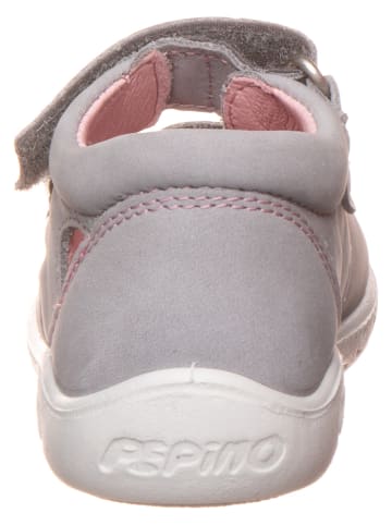 PEPINO Leder-Sandalen "Sylvie" in Grau/ Rosa