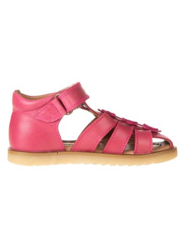 POM POM Leder-Halbsandalen in Pink