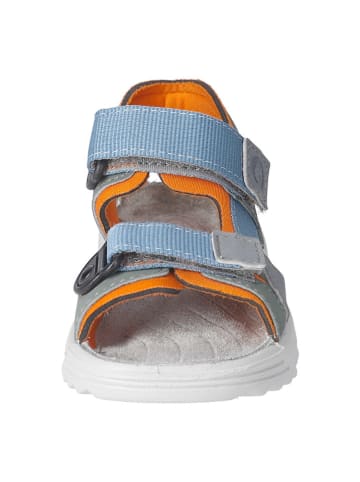 Ricosta Sandalen "Tarek" in Grau/ Orange/ Hellblau