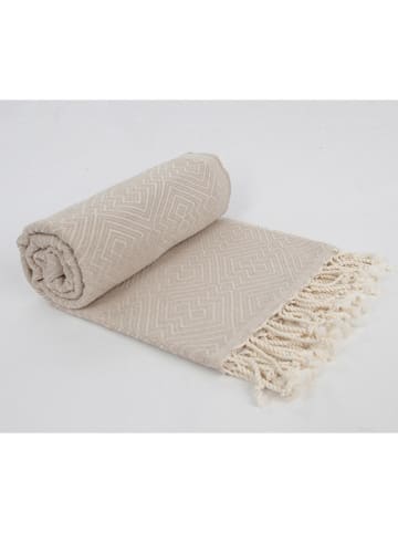 Samimi Hamamtuch "Atom" in Beige - (L)180 x (B)100 cm