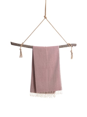 Samimi Hamamdoek "Satranc" bordeaux - (L)175 x (B)95 cm