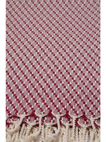 Samimi Hamamdoek "Satranc" bordeaux - (L)175 x (B)95 cm