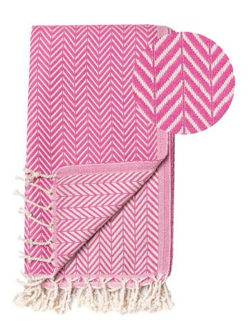 Samimi Hamamtuch "Damla" in Fuchsia - (L)180 x (B)100 cm