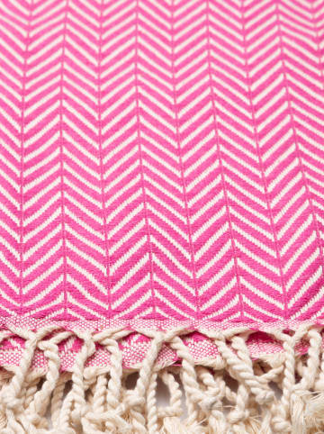 Samimi Hamamdoek "Damla" fuchsia - (L)180 x (B)100 cm