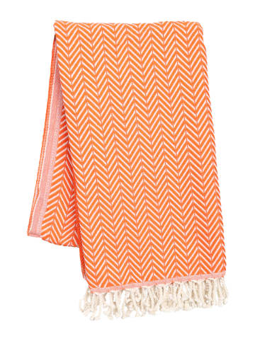 Samimi Hamamdoek "Damla" oranje - (L)180 x (B)100 cm