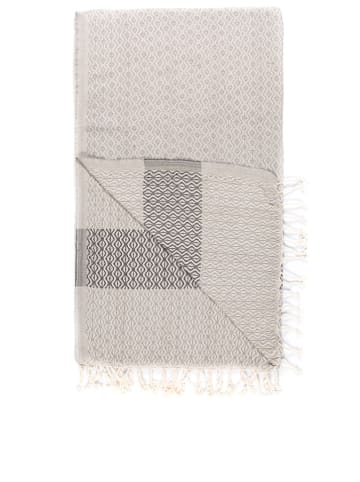 ILVY'S Hamamdoek grijs/zwart - (L)180 x (B)95 cm
