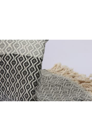 ILVY'S Hamamdoek grijs/zwart - (L)180 x (B)95 cm