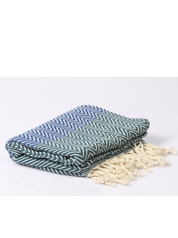 ILVY'S Hamamtuch in Dunkelblau/ Blau - (L)180x (B)95 cm