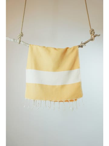 Diamant Hamamtuch "Diamant" in Gelb - (L)90 x (B)45 cm