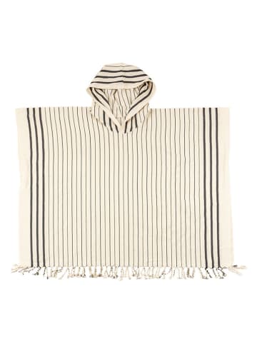 Towel to Go Ponczo w kolorze kremowo-czarnym - 95 x 90 cm
