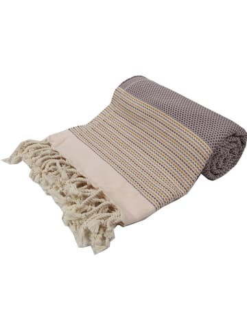 Samimi Hamamdoek bruin/geel - (L)180 x (B)100 cm