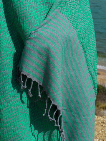 Hammam Chusta hammam w kolorze zielonym - 180 x 100 cm