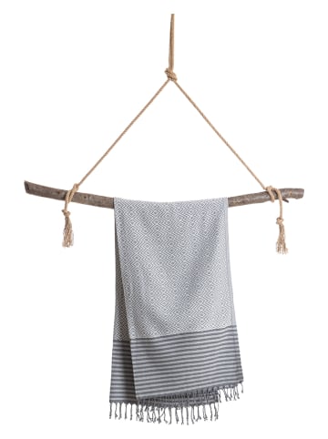 Samimi Chusta hammam "Sahara" w kolorze szarym - 180 x 100 cm
