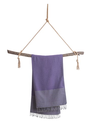 Samimi Chusta hammam "Sahara" w kolorze fioletowo-szarym - 180 x 100 cm