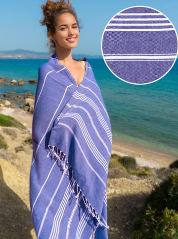 Hammam Hamamdoek donkerblauw - (L)180 x (B)100 cm