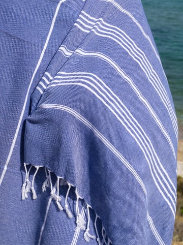 Hammam Chusta hammam w kolorze granatowym - 180 x 100 cm