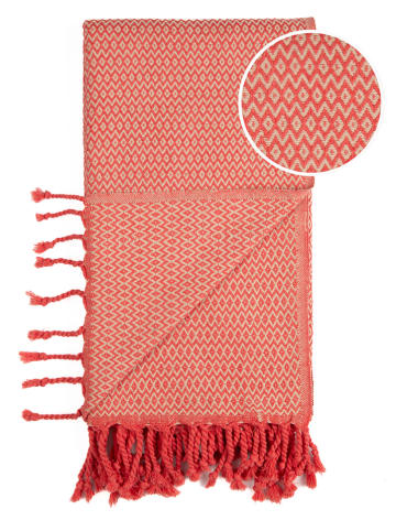 Towel to Go Hamamtuch "Samos" in Pink/ Beige - (L)175 x (B)95 cm