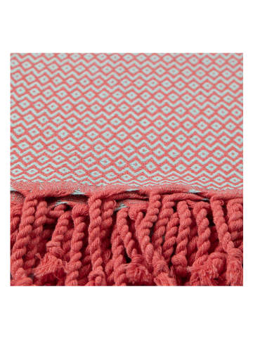 Towel to Go Hamamtuch "Samos" in Pink/ Grün - (L)175 x (B)95 cm
