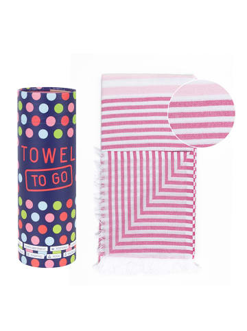 Towel to Go Strandlaken "Towel To Go" roze - (L)180 x (B)100 cm