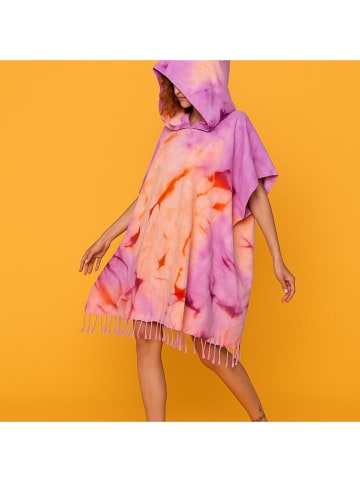 Towel to Go Poncho lichtroze/oranje - (L)180 x (B)100 cm