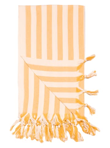 Samimi Hamamtuch "Demeter" in Creme/ Gelb - (L)180 x (B)100 cm