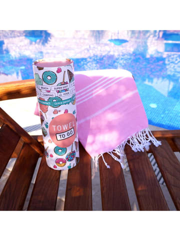 Towel to Go Strandtuch "Towel to Go - Ipanema" in Pink - (L)180 x (B)100 cm