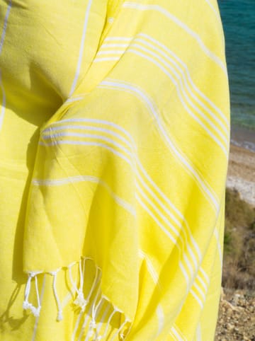 Towel to Go 2-delige hamamset wit/geel