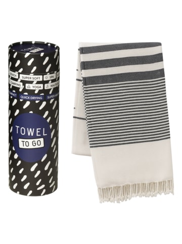 Samimi Chusta hammam "Malibu" w kolorze szaro-białym - 180 x 100 cm