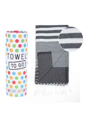 Towel to Go Strandlaken "Towel to Go - Sultan" antraciet - (L)180 x (B)100 cm