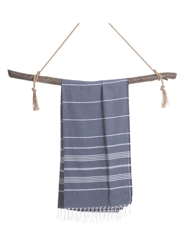 Samimi Strandlaken "Towel to Go - Ipanema" donkerblauw - (L)180 x (B)100 cm