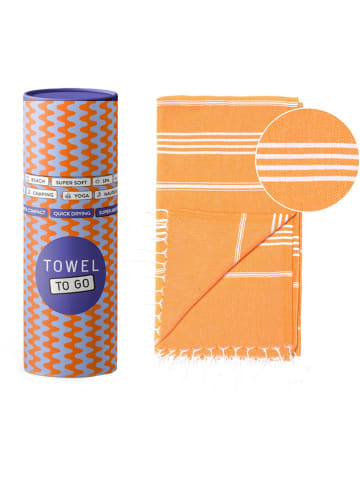 Samimi Strandlaken "Towel to Go - Ipanema" oranje - (L)180 x (B)100 cm