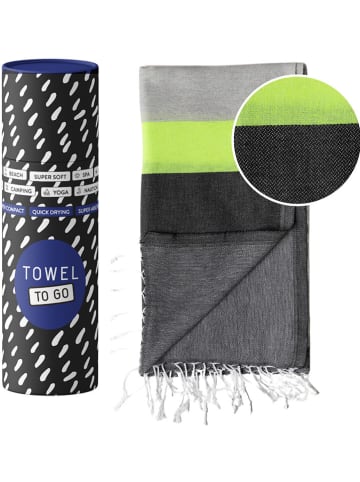 Towel to Go Ręcznik plażowy w kolorze antracytowo-szarym - 180 x 100 cm