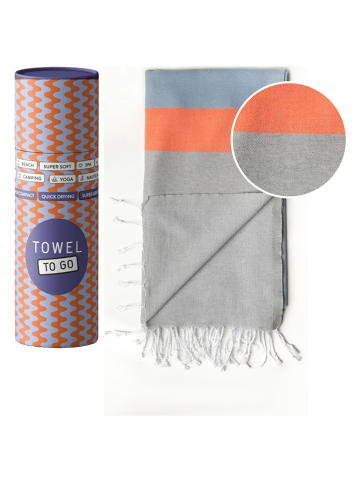 Towel to Go Ręcznik plażowy w kolorze błękitno-szarym - 180 x 100 cm