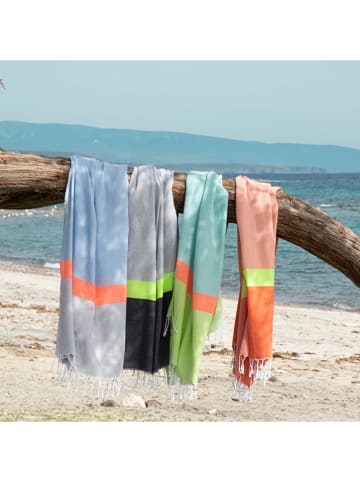 Towel to Go Hamamdoek groen/blauw - (L)180 x (B)100 cm