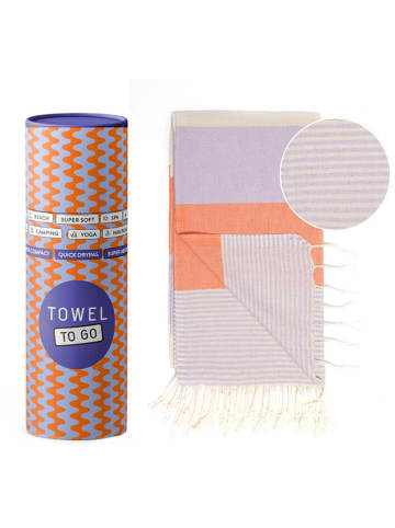 Samimi Strandtuch "Towel to Go - Palermo" in Orange/ Violet - (L)180 x (B)100 cm