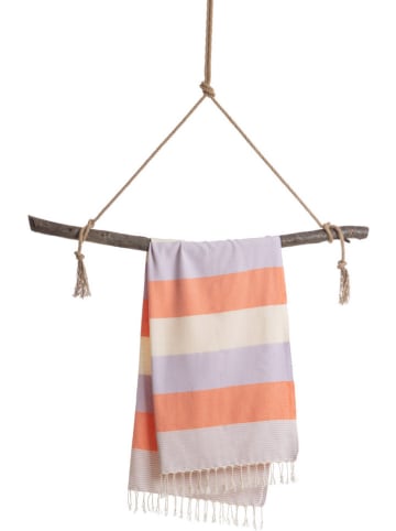 Samimi Strandlaken "Towel to Go - Palermo" oranje/violet - (L)180 x (B)100 cm