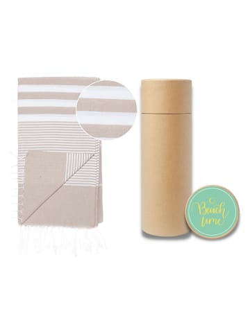 Towel to Go Hamamdoek "Herike" beige - (L)180 x (B)100 cm